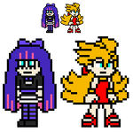 Panty and Stocking Sprites by DeliaSymbols