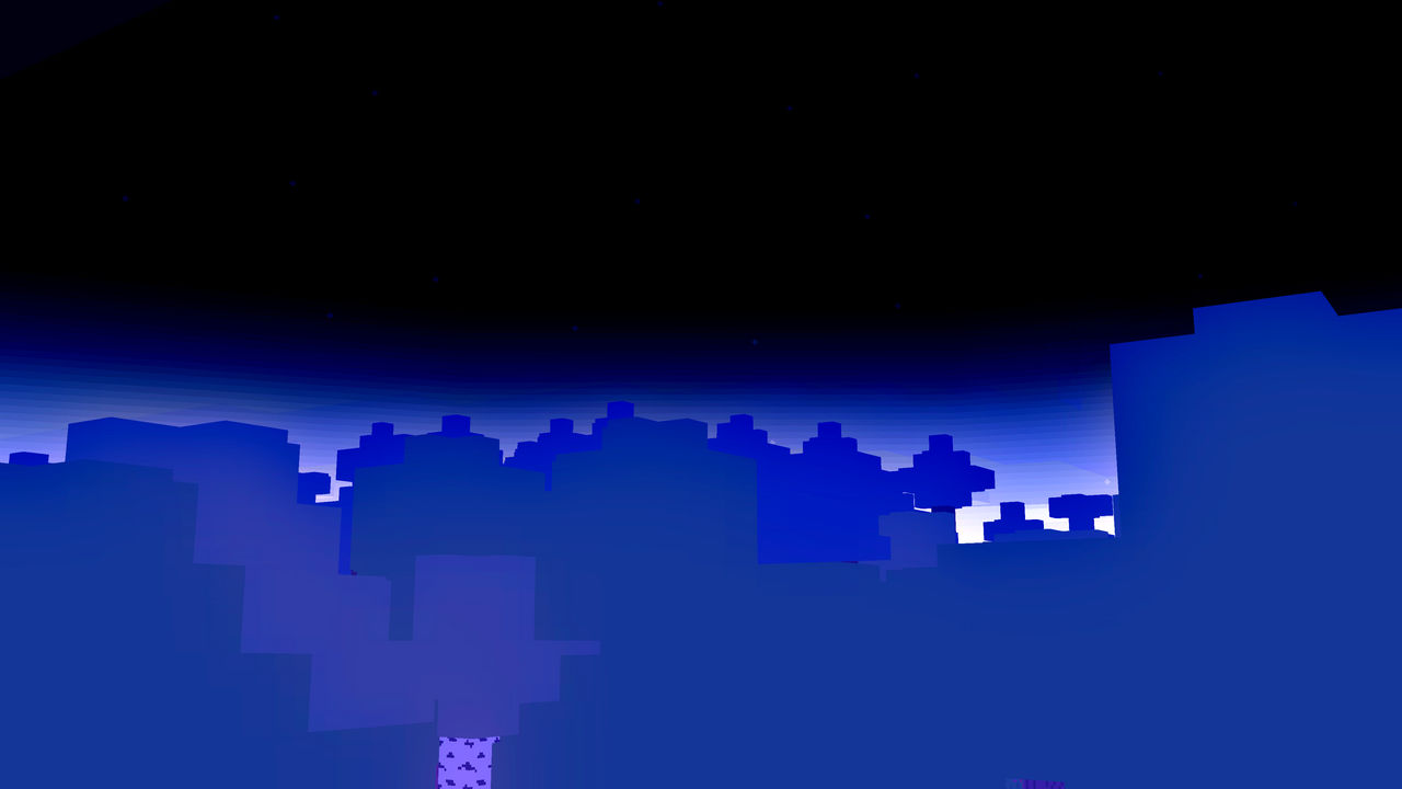 Minecraft Blue Landscape by Onionran on DeviantArt