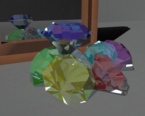 low poly chaos emeralds