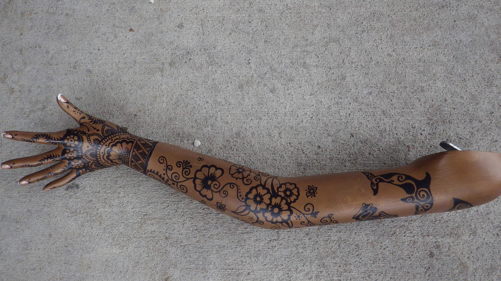 Full Arm Polynesian Tribal Tattoos and Henna by Rockish21 on DeviantArt