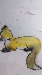 Oil Pastel Fox Splatter