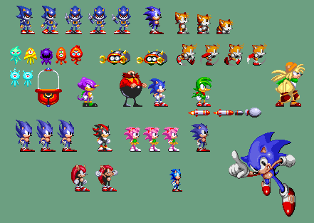 sonic 1 sprite map body parts by PICO2493 on Sketchers United