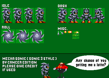 Pixilart - mecha sonic sprite sheet (redone) by Tuxedoedabyss03