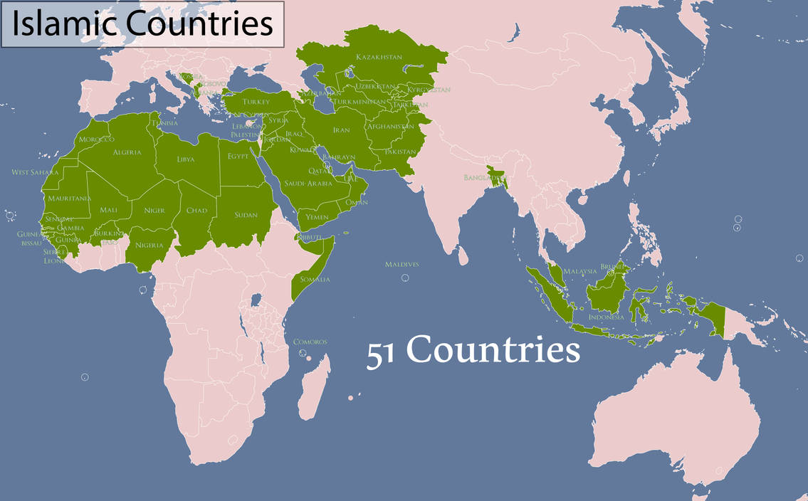 Сколько миров в исламе. Мусульманские страны. Карта распространения Ислама. Все исламские страны. Мусульманские государства.