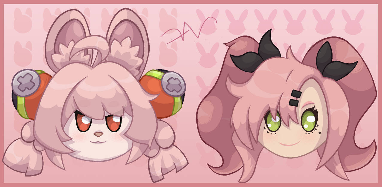 Pink Rabbits by Swasfews on DeviantArt
