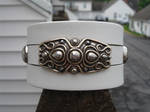 White Italian leather cuff by creativerampage