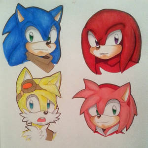 Sonic,Knuckles,Tails,and Amy!