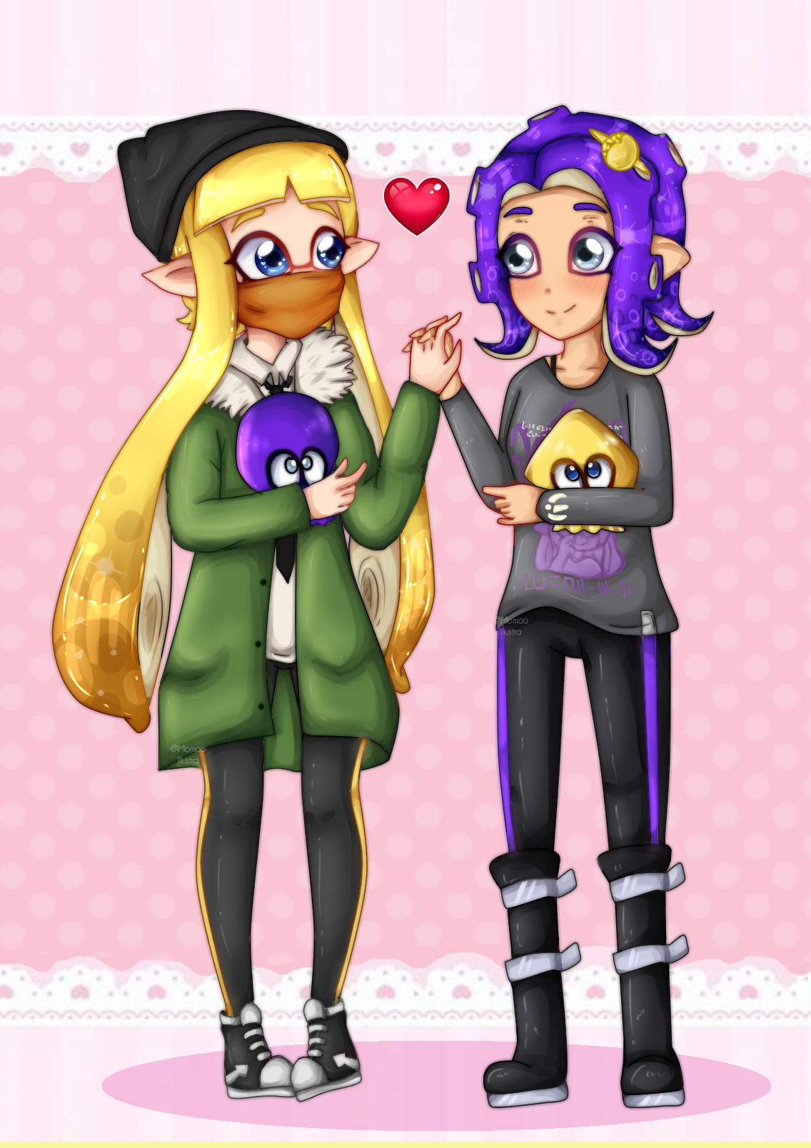 Splatoon Couple - Commission by Momo-Kuun on DeviantArt