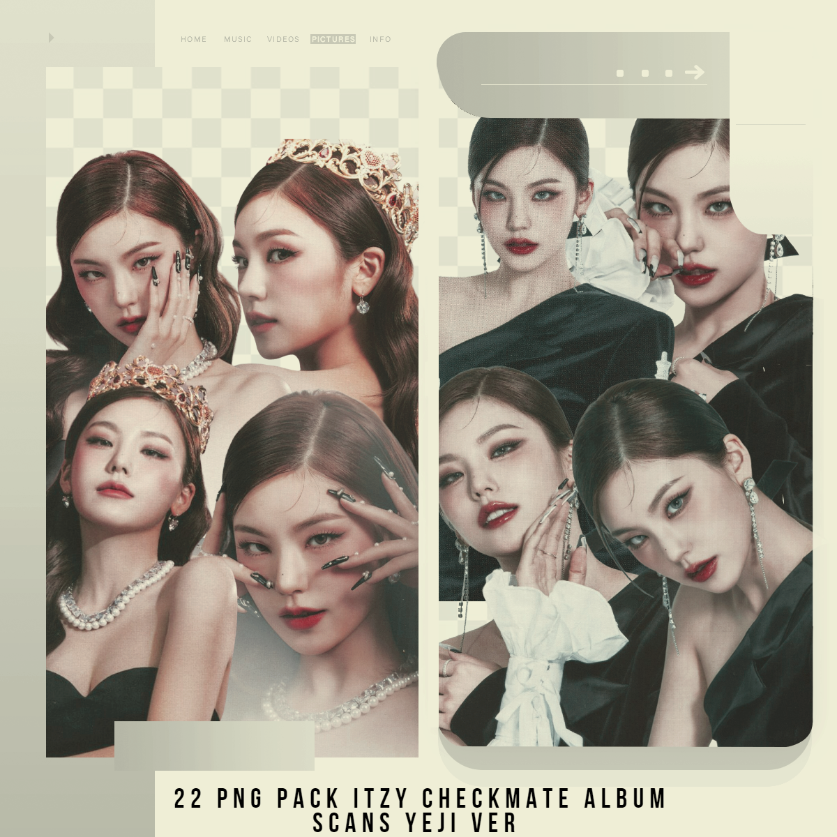 PNG PACK ITZY CHECKMATE ALBUM SCANS YEJI VER by starcolors13 on DeviantArt