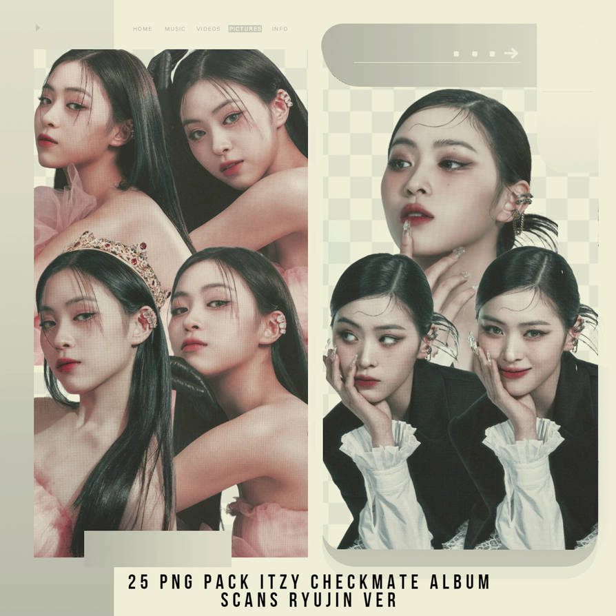 PNG PACK ITZY CHECKMATE ALBUM SCANS RYUJIN VER by starcolors13 on