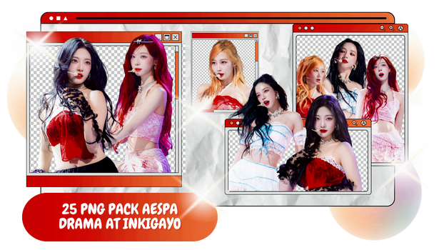 PNG PACK AESPA DRAMA AT INKIGAYO