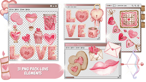 PNG PACK VALENTINE LOVE ELEMENTS