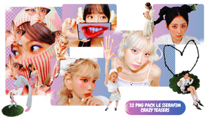 PNG PACK LE SSERAFIM CRAZY TEASERS