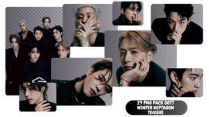 PNG PACK GOT7 WINTER HEPTAGON TEASERS