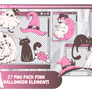 PNG PACK PINK HALLOWEEN ELEMENTS