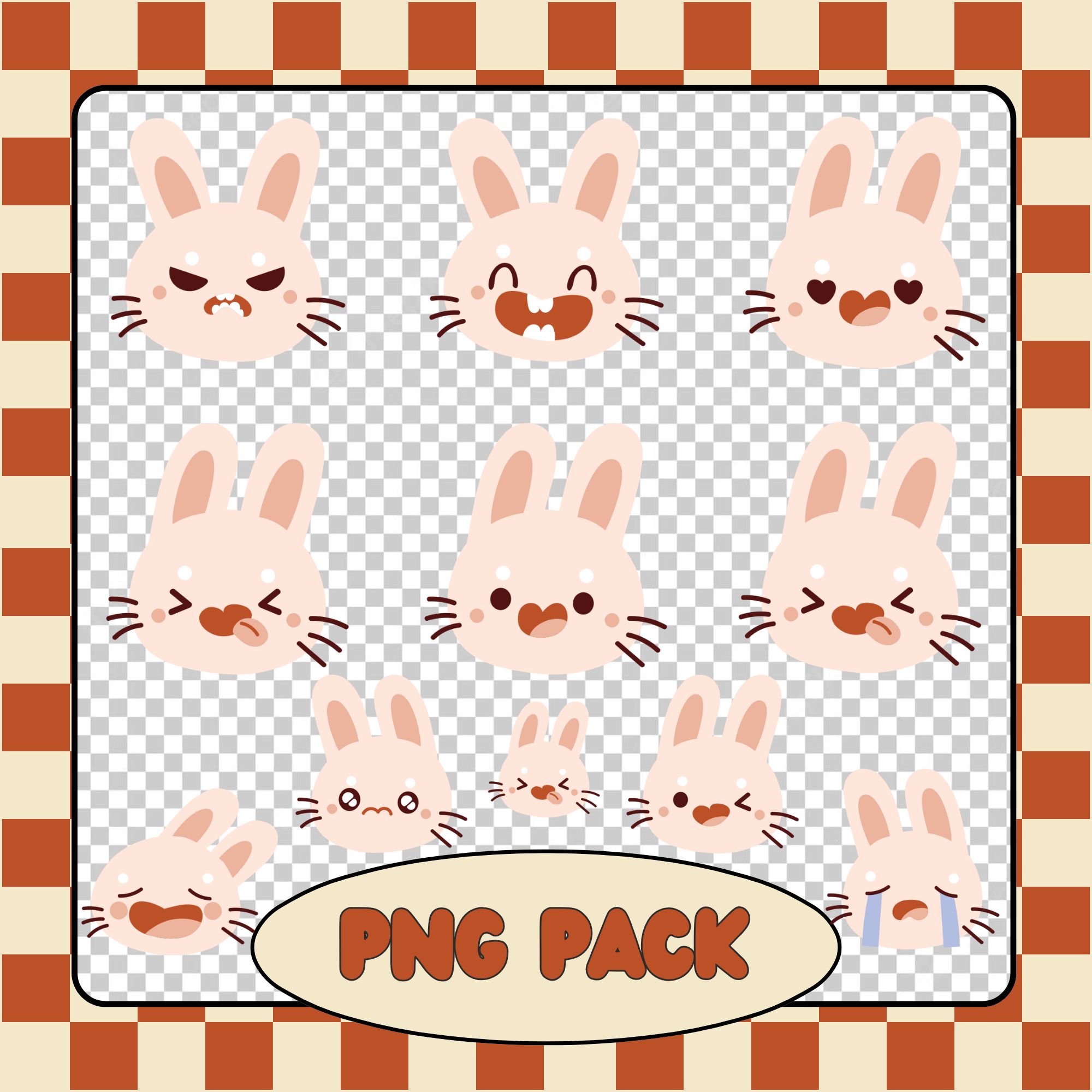 PNG PACK CUTE RABBIT ELEMENTS