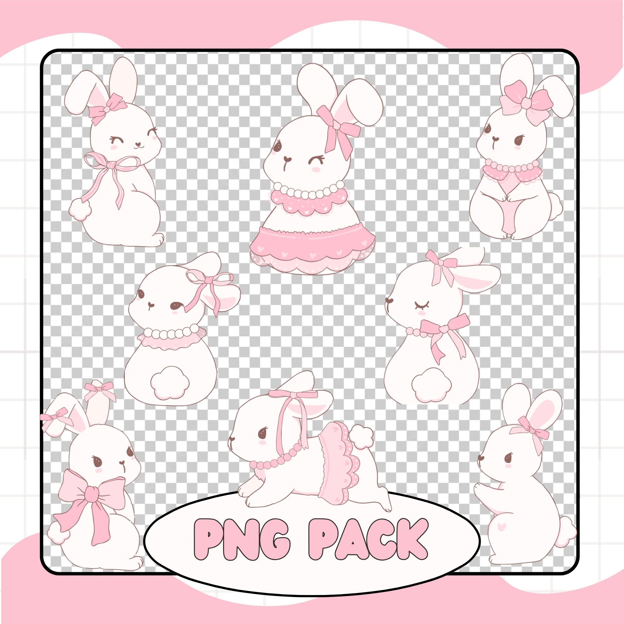 PNG PACK CUTE BUNNY ELEMENTS