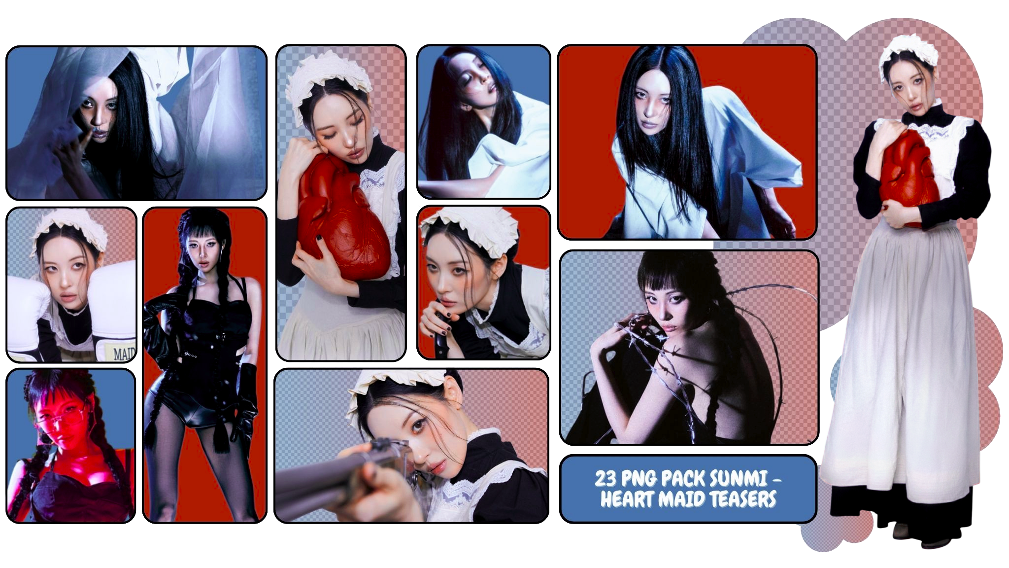 PNG PACK SUNMI - HEART MAID TEASERS