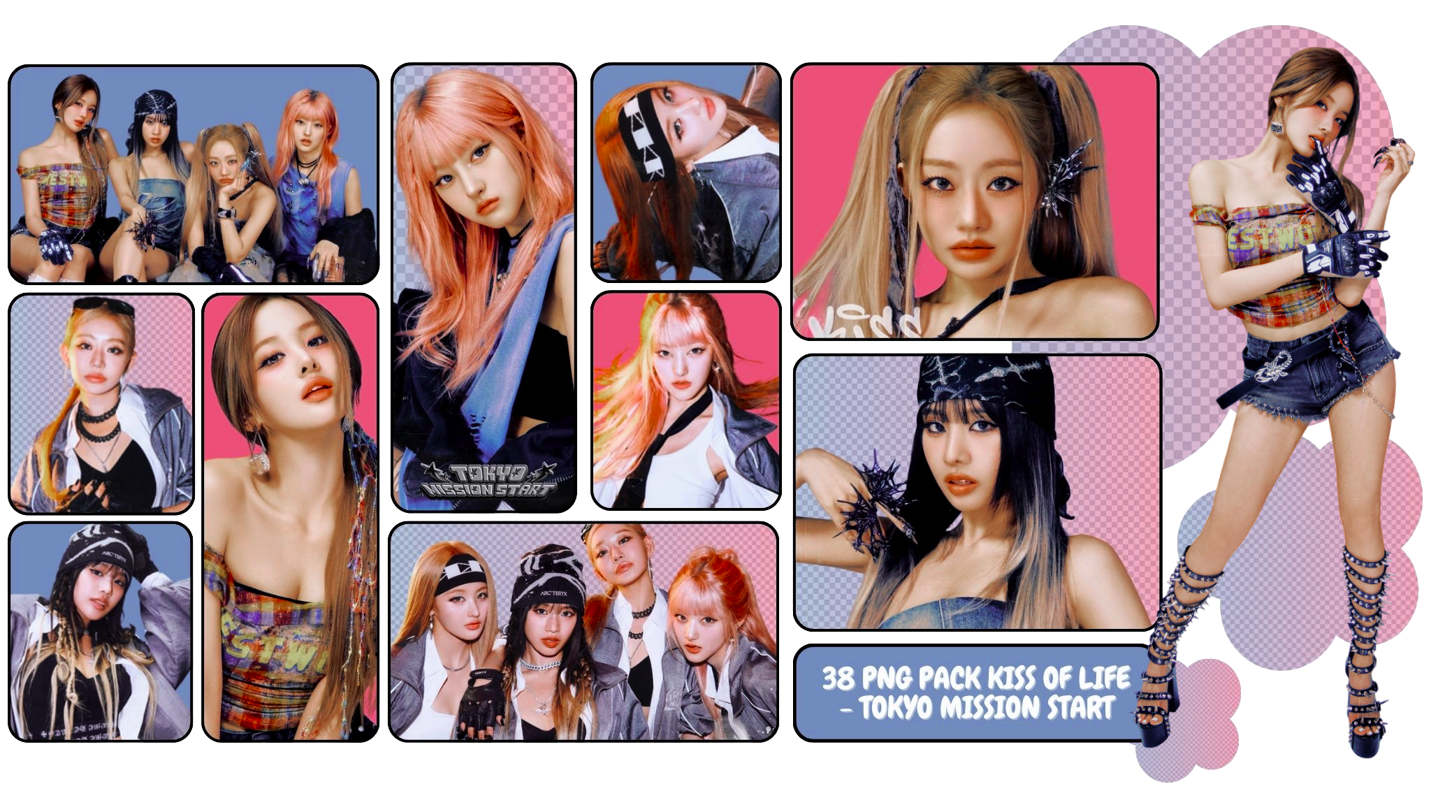 PNG PACK KISS OF LIFE - TOKYO MISSION START