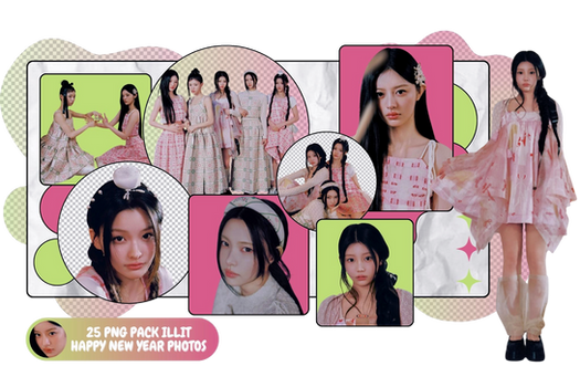 PNG PACK ILLIT HAPPY NEW YEAR PHOTOS