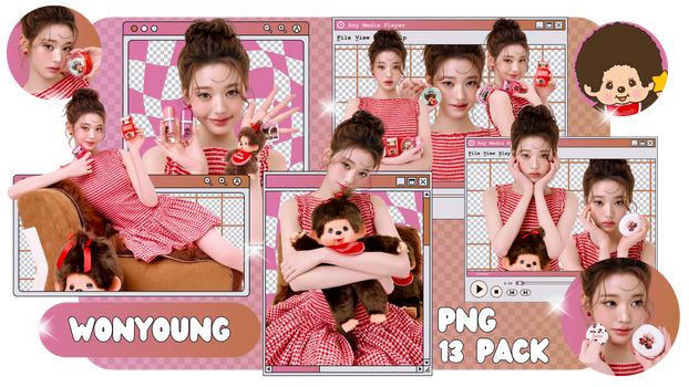 PNG PACK IVE WONYOUNG FOR AMUSE X MONCHHICHI