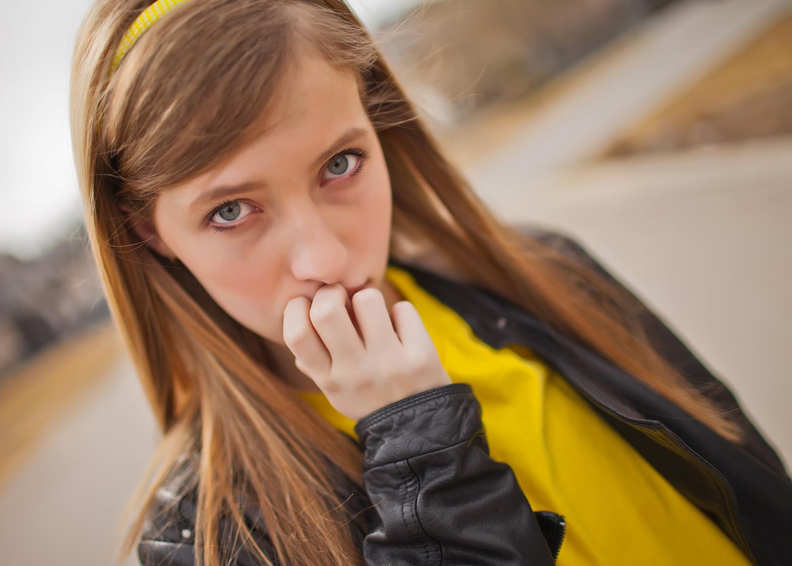 Teenage Girl Yellow Stock 1