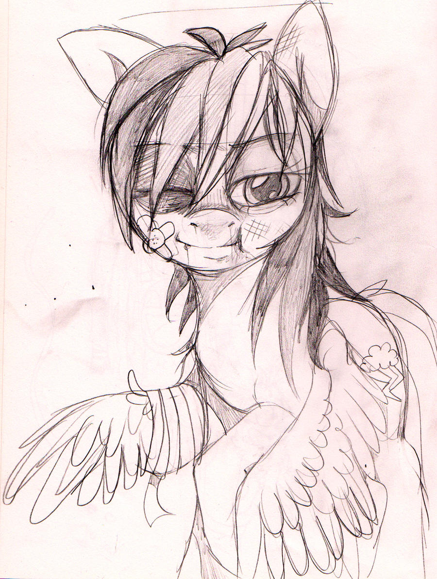 sketch 2 - Rainbow Dash after work