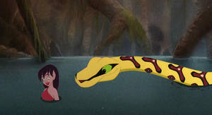 Crysta and Trila Swimming