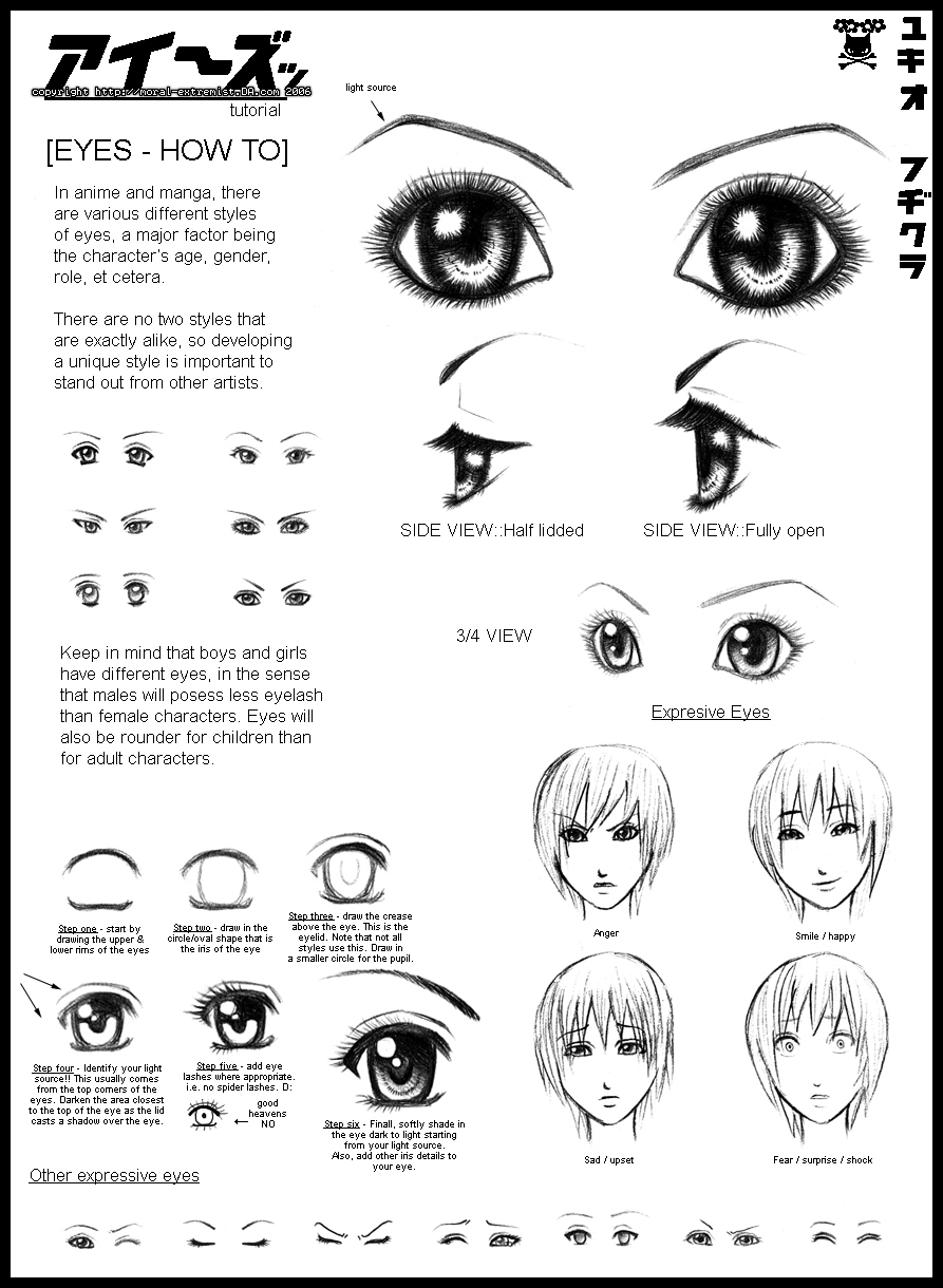 Anime Eyes Practice by saflam on DeviantArt