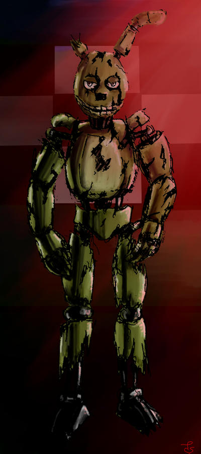 Spring Trap Colored In Springtrap sketch colored by rougedeath on DeviantArt