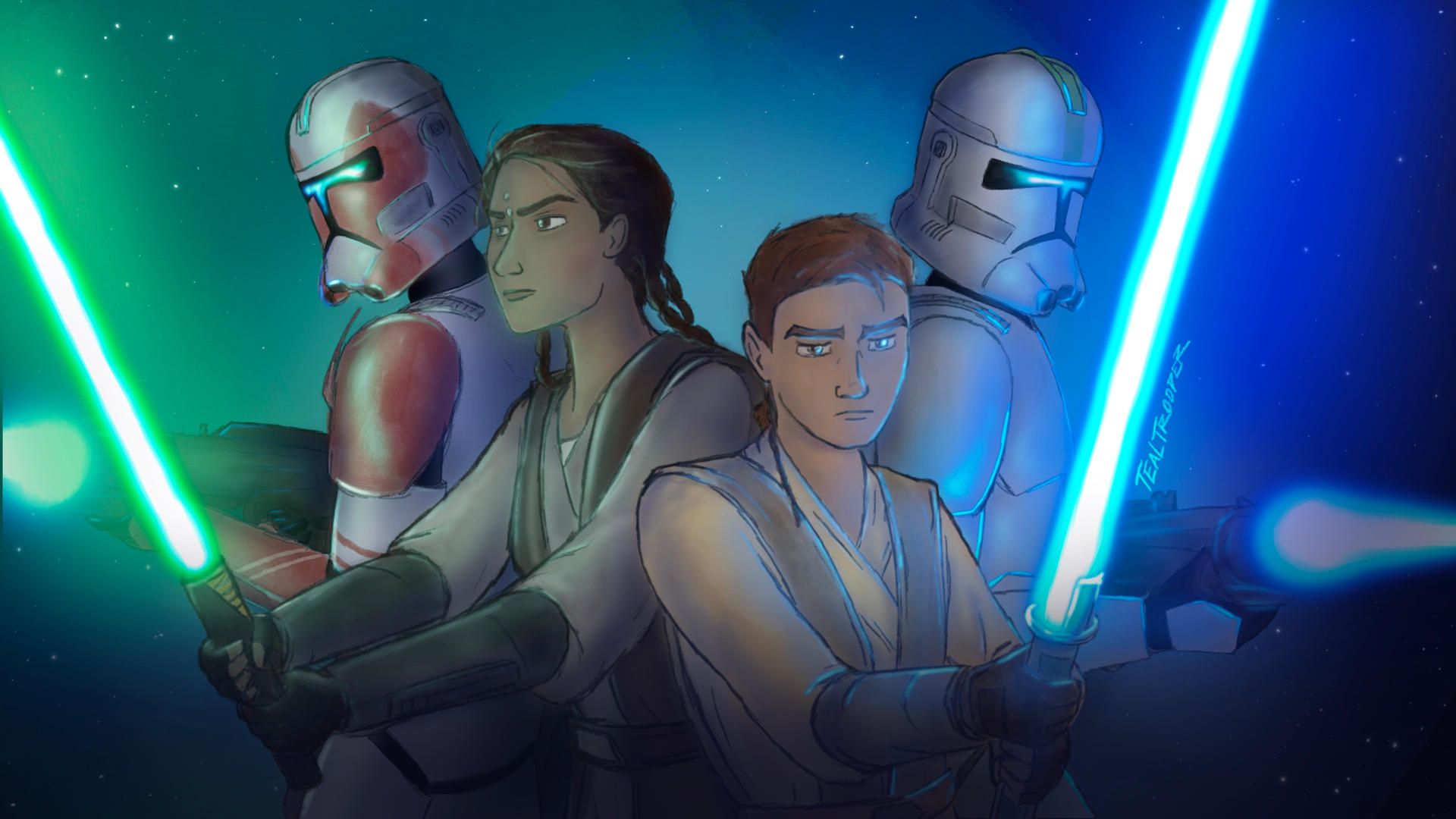 Padawan Graduation Jedi Master and Padawan by TealTrooper on DeviantArt
