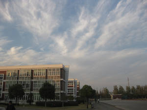sky above school