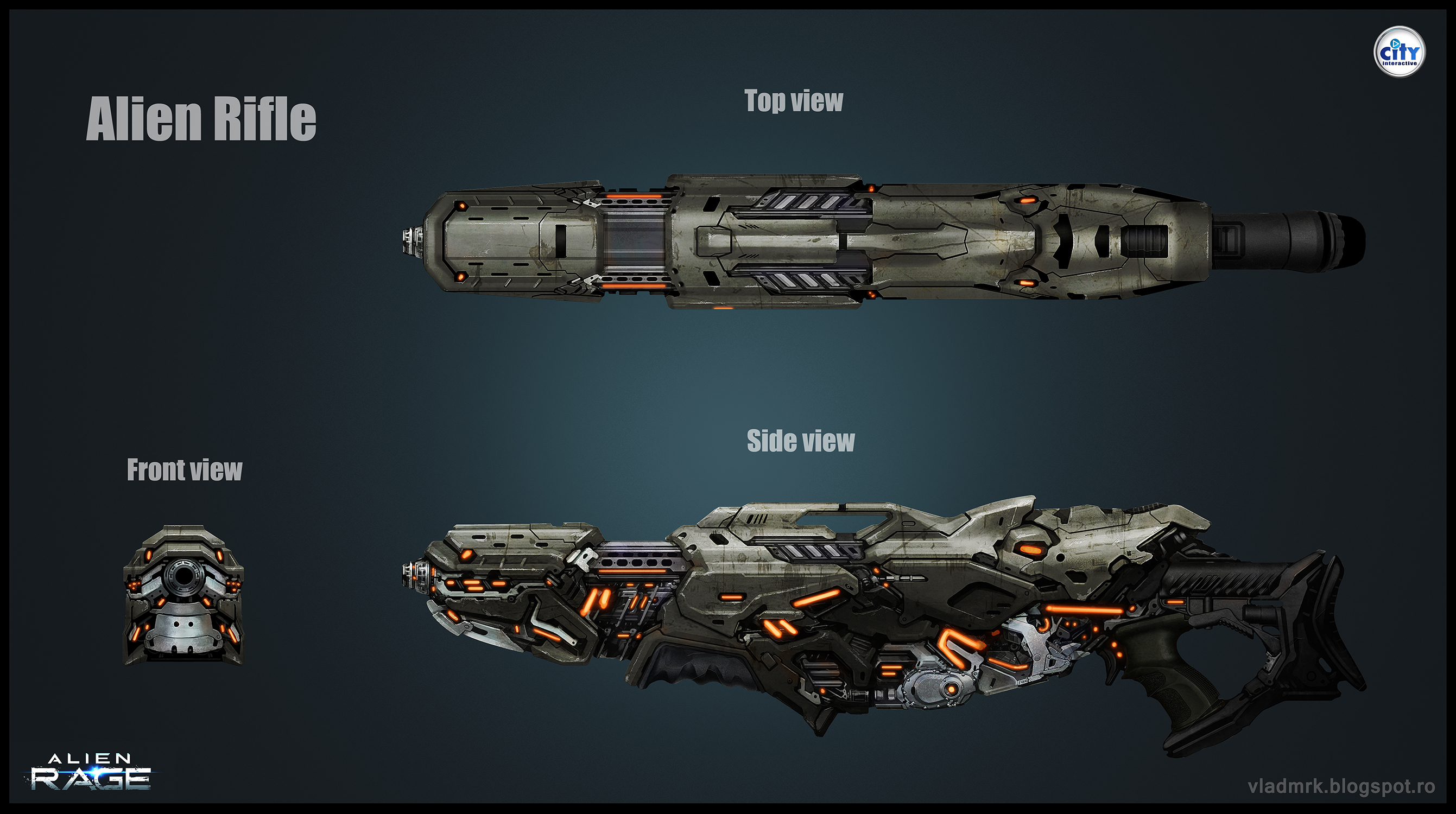 Alien Ray Riffle Alien Rifle by VladMRK on DeviantArt