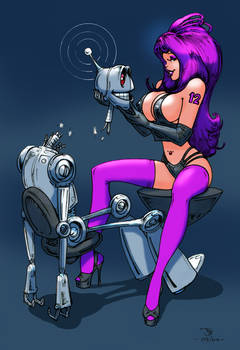 Space Girl 12 and Robot