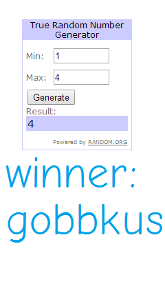 THE WINNER IS GOBBKUS