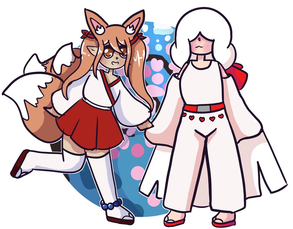 Shrine Maidens by DrueDoodles on DeviantArt