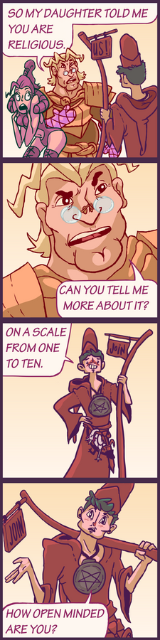 Comic - My girlfriend's dad is a paladin...