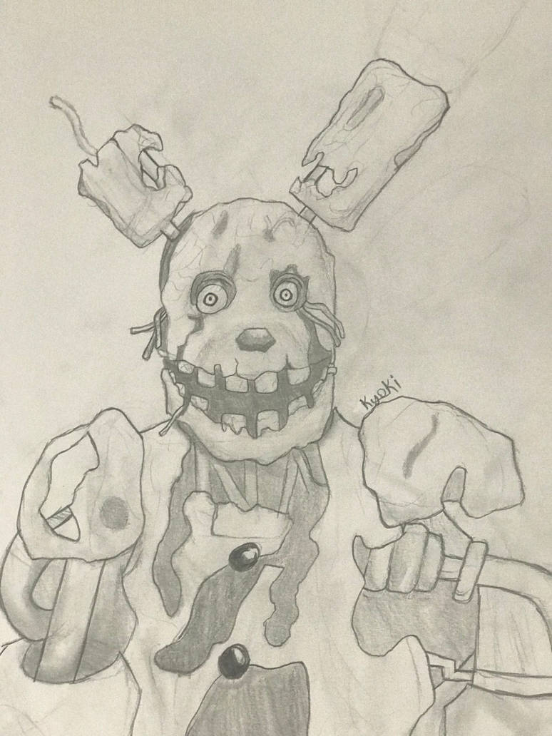Springtrap Drawing Pencil Springtrap by KyokiDraws on DeviantArt