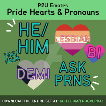 Pride Heart and Pronoun Emojis/Discord Badges (DL)