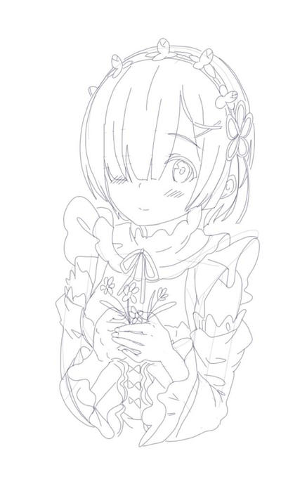 Colouring Rem Rem Re : Zero by Kazepratama411 on DeviantArt