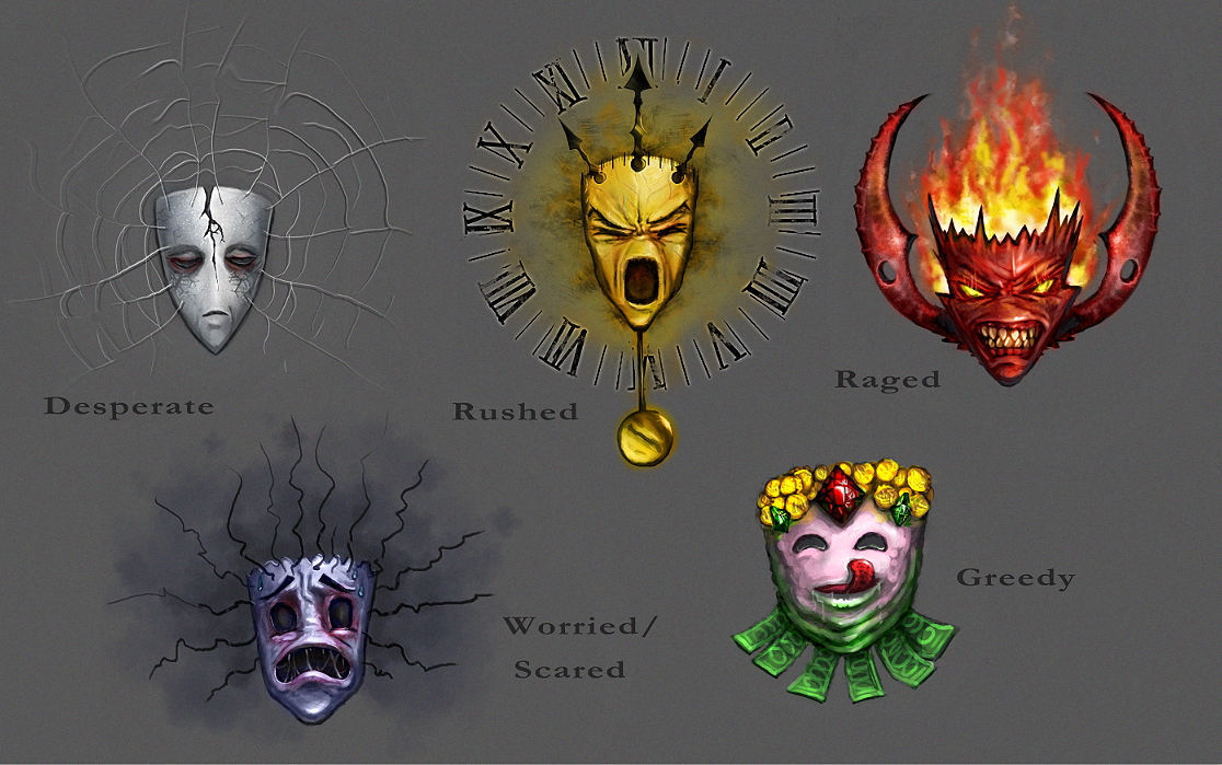 Bad Emotions Masks concept