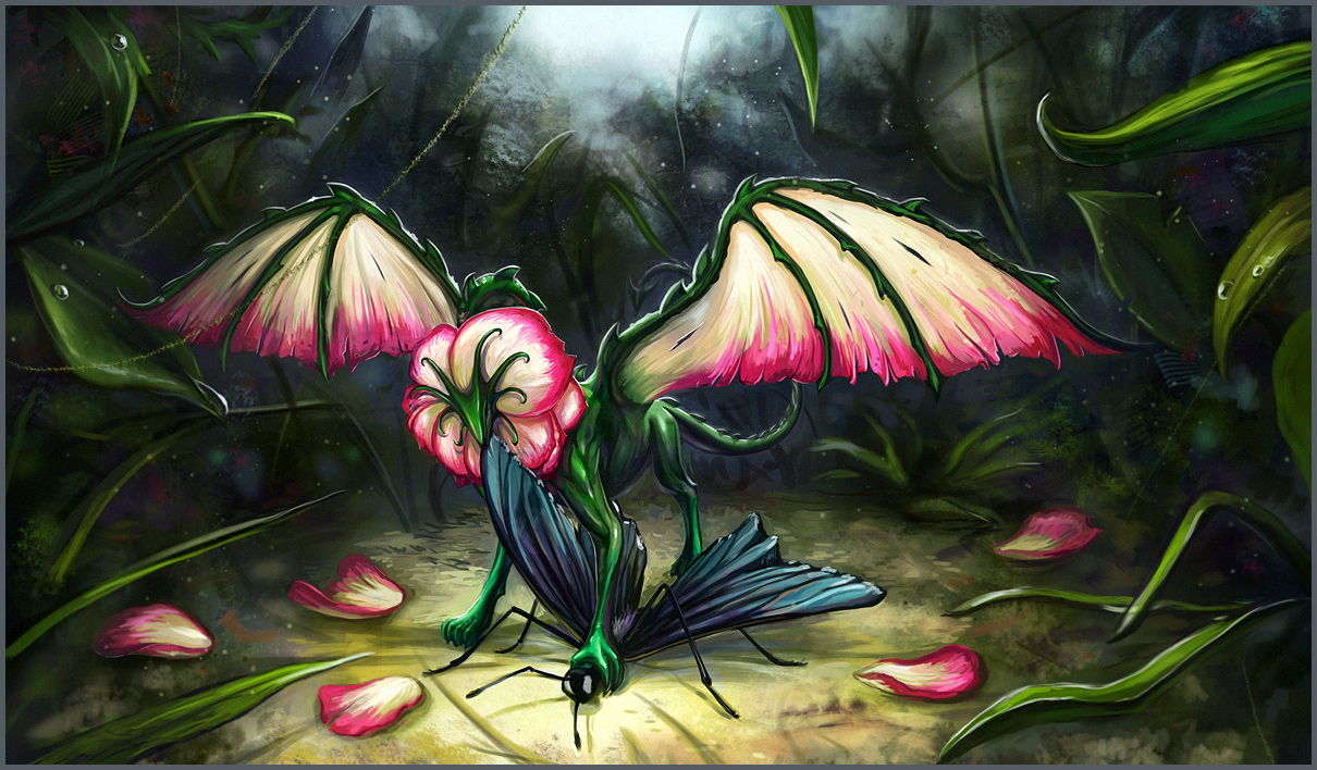 Pink Rose Dragon