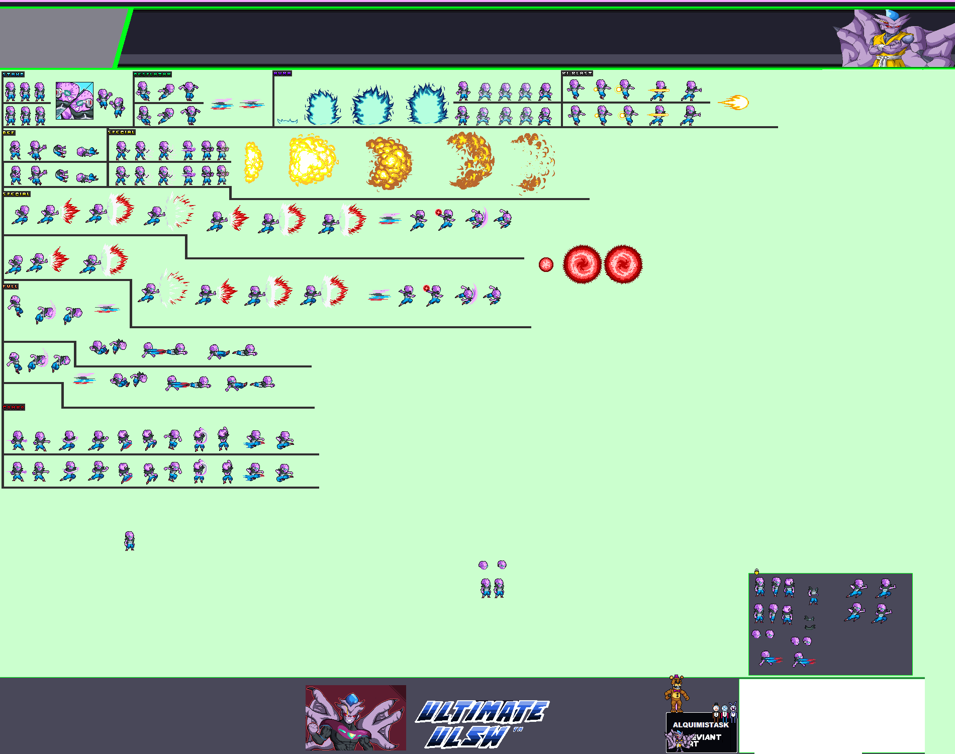 Lakasei y Raising Ulsw sprite sheet