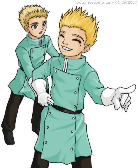 Trigun - Young Vash and Knives