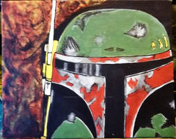 Boba Fett Christmas Painting