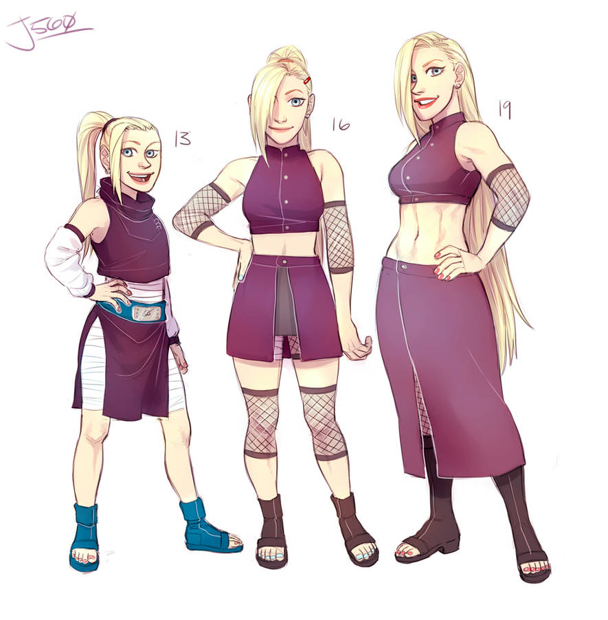 Ino's different ages/designs by Jazzie560 on DeviantArt
