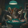 Dinosaurs Playing Poker