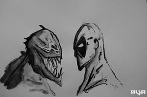 Deadpool vs Venom | Concept Sketch Art