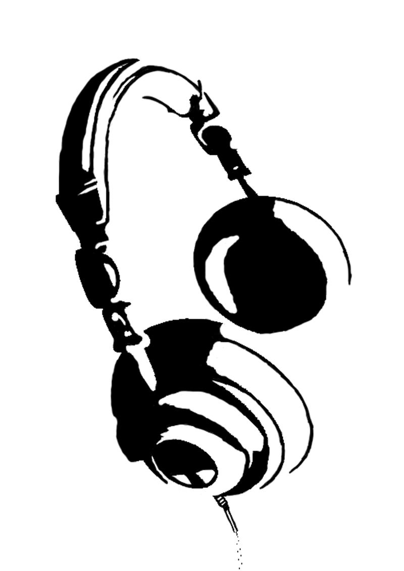 Headphones Stencil