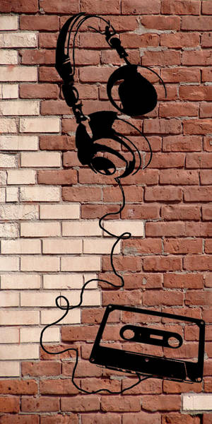 Mix Tape Headphones Stencil .2